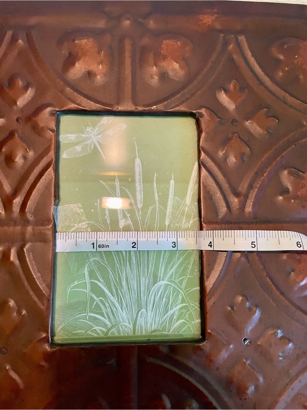 Antique Tin Ceiling Tile Picture Frame - Picture 11 of 11